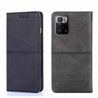 For Xiaomi Redmi Note 10 Pro 5G China Cow Texture Magnetic Horizontal Flip Leather Phone Case(Black) - 1