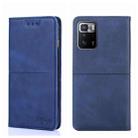 For Xiaomi Redmi Note 10 Pro 5G China Cow Texture Magnetic Horizontal Flip Leather Phone Case(Blue) - 1