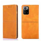 For Xiaomi Redmi Note 10 Pro 5G China Cow Texture Magnetic Horizontal Flip Leather Phone Case(Light Brown) - 1