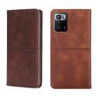 For Xiaomi Redmi Note 10 Pro 5G China Cow Texture Magnetic Horizontal Flip Leather Phone Case(Dark Brown) - 1