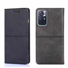 For Xiaomi Redmi Note 11 5G/Poco M4 Pro 5G Cow Texture Magnetic Horizontal Flip Leather Phone Case(Black) - 1