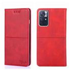 For Xiaomi Redmi Note 11 5G/Poco M4 Pro 5G Cow Texture Magnetic Horizontal Flip Leather Phone Case(Red) - 1