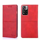 For Xiaomi Redmi Note 11 Pro 5G/Redmi Note 11 Pro+ 5G Cow Texture Magnetic Horizontal Flip Leather Phone Case(Red) - 1