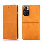 For Xiaomi Redmi Note 11 Pro 5G/Redmi Note 11 Pro+ 5G Cow Texture Magnetic Horizontal Flip Leather Phone Case(Light Brown) - 1