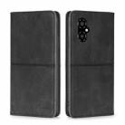 For Xiaomi Poco M4 5G Cow Texture Magnetic Horizontal Flip Leather Phone Case(Black) - 1