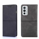 For OnePlus 9RT 5G Cow Texture Magnetic Horizontal Flip Leather Phone Case(Black) - 1
