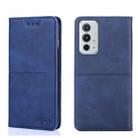 For OnePlus 9RT 5G Cow Texture Magnetic Horizontal Flip Leather Phone Case(Blue) - 1