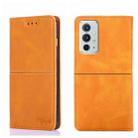 For OnePlus 9RT 5G Cow Texture Magnetic Horizontal Flip Leather Phone Case(Light Brown) - 1