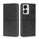 For OnePlus Nord 2T Cow Texture Magnetic Horizontal Flip Leather Phone Case(Black) - 1