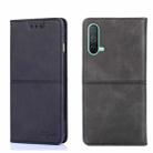 For OnePlus Nord CE 5G Cow Texture Magnetic Horizontal Flip Leather Phone Case(Black) - 1