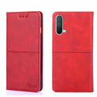 For OnePlus Nord CE 5G Cow Texture Magnetic Horizontal Flip Leather Phone Case(Red) - 1