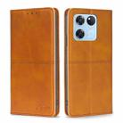 For OnePlus Ace Racing Cow Texture Magnetic Horizontal Flip Leather Phone Case(Light Brown) - 1