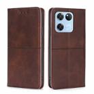 For OnePlus Ace Racing Cow Texture Magnetic Horizontal Flip Leather Phone Case(Dark Brown) - 1