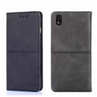 For ZTE Blade L210 Cow Texture Magnetic Horizontal Flip Leather Phone Case(Black) - 1