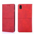 For ZTE Blade L210 Cow Texture Magnetic Horizontal Flip Leather Phone Case(Red) - 1