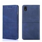 For ZTE Blade L210 Cow Texture Magnetic Horizontal Flip Leather Phone Case(Blue) - 1