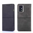 For ZTE Axon 30 Pro Cow Texture Magnetic Horizontal Flip Leather Phone Case(Black) - 1