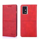 For ZTE Axon 30 Pro Cow Texture Magnetic Horizontal Flip Leather Phone Case(Red) - 1