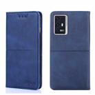 For ZTE Axon 30 Pro Cow Texture Magnetic Horizontal Flip Leather Phone Case(Blue) - 1