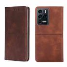 For ZTE Axon 30 Ultra Cow Texture Magnetic Horizontal Flip Leather Phone Case(Dark Brown) - 1