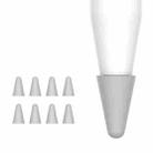 8 PCS / Set Universal Wearable Stylus Nib Cover For Apple Pencil 1 / 2(Grey) - 1