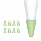 8 PCS / Set Universal Wearable Stylus Nib Cover For Apple Pencil 1 / 2(Green) - 1