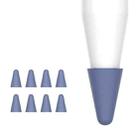 8 PCS / Set Universal Wearable Stylus Nib Cover For Apple Pencil 1 / 2(Blue) - 1