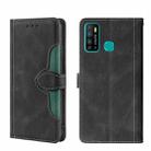 For Infinix Hot 9 / Note 7 Lite X655C Skin Feel Straw Hat Magnetic Buckle Leather Phone Case(Black) - 1