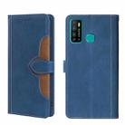 For Infinix Hot 9 / Note 7 Lite X655C Skin Feel Straw Hat Magnetic Buckle Leather Phone Case(Blue) - 1