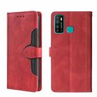For Infinix Hot 9 / Note 7 Lite X655C Skin Feel Straw Hat Magnetic Buckle Leather Phone Case(Red) - 1