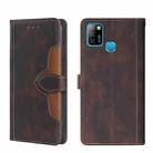For Infinix Hot 10 Lite / Smart 5 X657 Skin Feel Straw Hat Magnetic Buckle Leather Phone Case(Brown) - 1