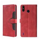 For Infinix Smart 4 X653 Skin Feel Straw Hat Magnetic Buckle Leather Phone Case(Red) - 1