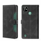 For Infinix Smart HD 2021 X612 Skin Feel Straw Hat Magnetic Buckle Leather Phone Case(Black) - 1