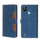 For Infinix Smart HD 2021 X612 Skin Feel Straw Hat Magnetic Buckle Leather Phone Case(Blue) - 1
