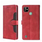 For Infinix Smart HD 2021 X612 Skin Feel Straw Hat Magnetic Buckle Leather Phone Case(Red) - 1