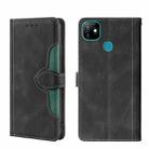 For Itel Vision 1 Skin Feel Straw Hat Magnetic Buckle Leather Phone Case(Black) - 1