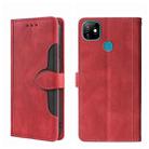 For Itel Vision 1 Skin Feel Straw Hat Magnetic Buckle Leather Phone Case(Red) - 1