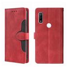 For Fujitsu Arrows WE F-51B Skin Feel Straw Hat Magnetic Buckle Leather Phone Case(Red) - 1