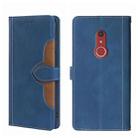 For Fujitsu Arrow Be4 Plus F-41B Skin Feel Straw Hat Magnetic Buckle Leather Phone Case(Blue) - 1