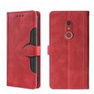 For Fujitsu Arrow Be4 Plus F-41B Skin Feel Straw Hat Magnetic Buckle Leather Phone Case(Red) - 1