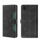 For ZTE Blade L210 Skin Feel Straw Hat Magnetic Buckle Leather Phone Case(Black) - 1