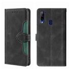 For ZTE Libero 5G Skin Feel Straw Hat Magnetic Buckle Leather Phone Case(Black) - 1