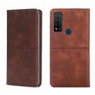 For TCL 20 R 5G/Bremen/20 AX 5G Cow Texture Magnetic Horizontal Flip Leather Phone Case(Dark Brown) - 1