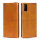 For TCL 30T T603DL Cow Texture Magnetic Horizontal Flip Leather Phone Case(Light Brown) - 1