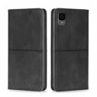 For TCL 30Z T602DL Cow Texture Magnetic Horizontal Flip Leather Phone Case(Black) - 1