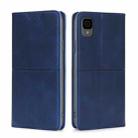 For TCL 30Z T602DL Cow Texture Magnetic Horizontal Flip Leather Phone Case(Blue) - 1