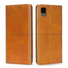 For TCL 30Z T602DL Cow Texture Magnetic Horizontal Flip Leather Phone Case(Light Brown) - 1