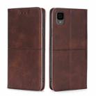 For TCL 30Z T602DL Cow Texture Magnetic Horizontal Flip Leather Phone Case(Dark Brown) - 1