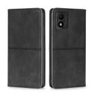 For TCL 303 Cow Texture Magnetic Horizontal Flip Leather Phone Case(Black) - 1