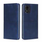 For TCL 303 Cow Texture Magnetic Horizontal Flip Leather Phone Case(Blue) - 1
